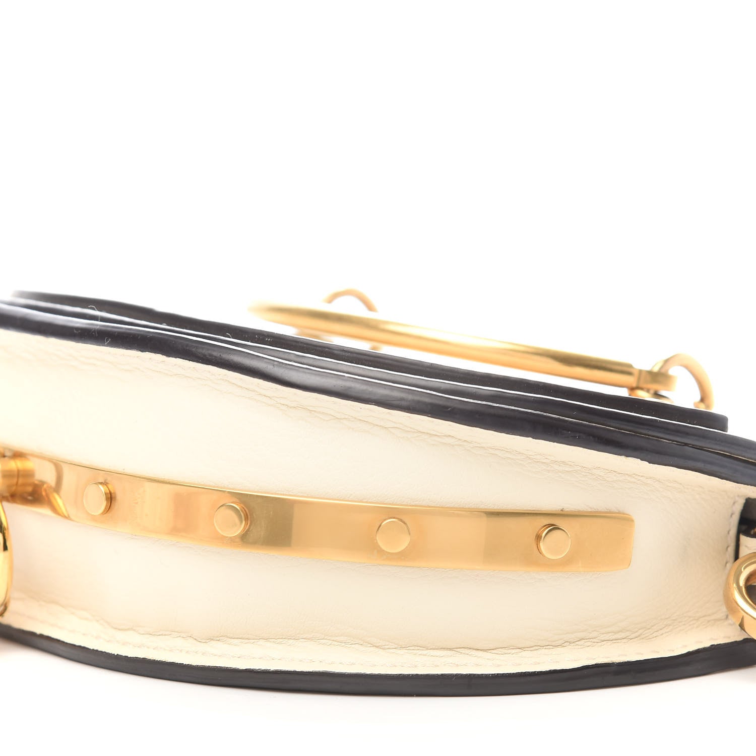 Chloe Calfskin Small Nile Bracelet Minaudiere Bag Off White 9 of 9