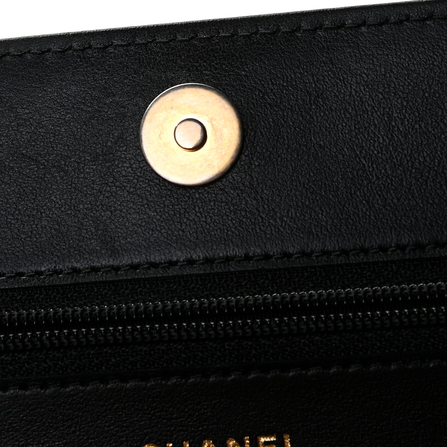 Chanel Caviar Quilted Boy Wallet On Chain WOC Black 9 of 13
