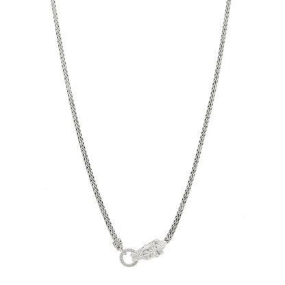 John Hardy Sterling Silver Diamond Legends Naga Necklace 1 of 5