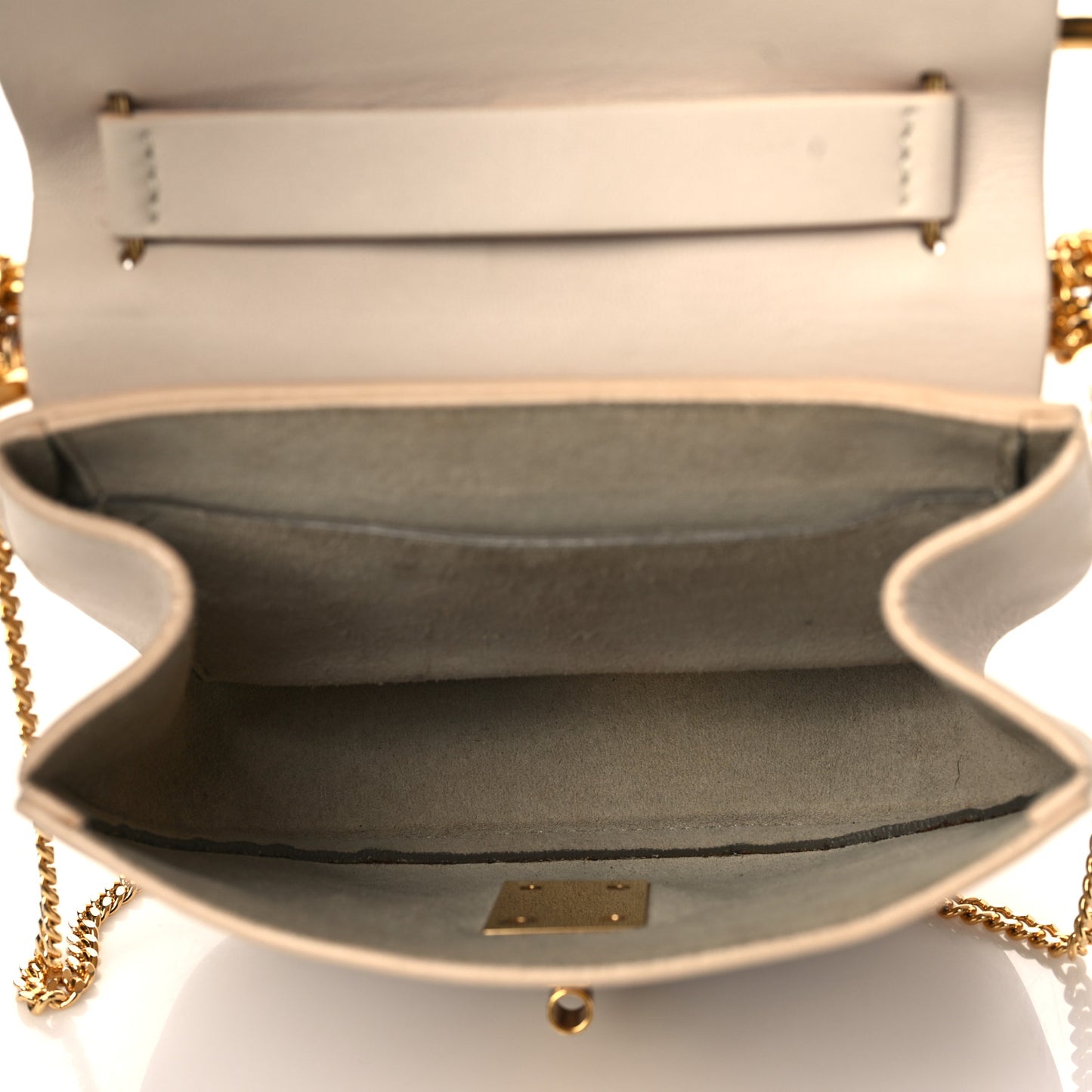 Calfskin Embossed Small Drew Shoulder Bag Abstract White