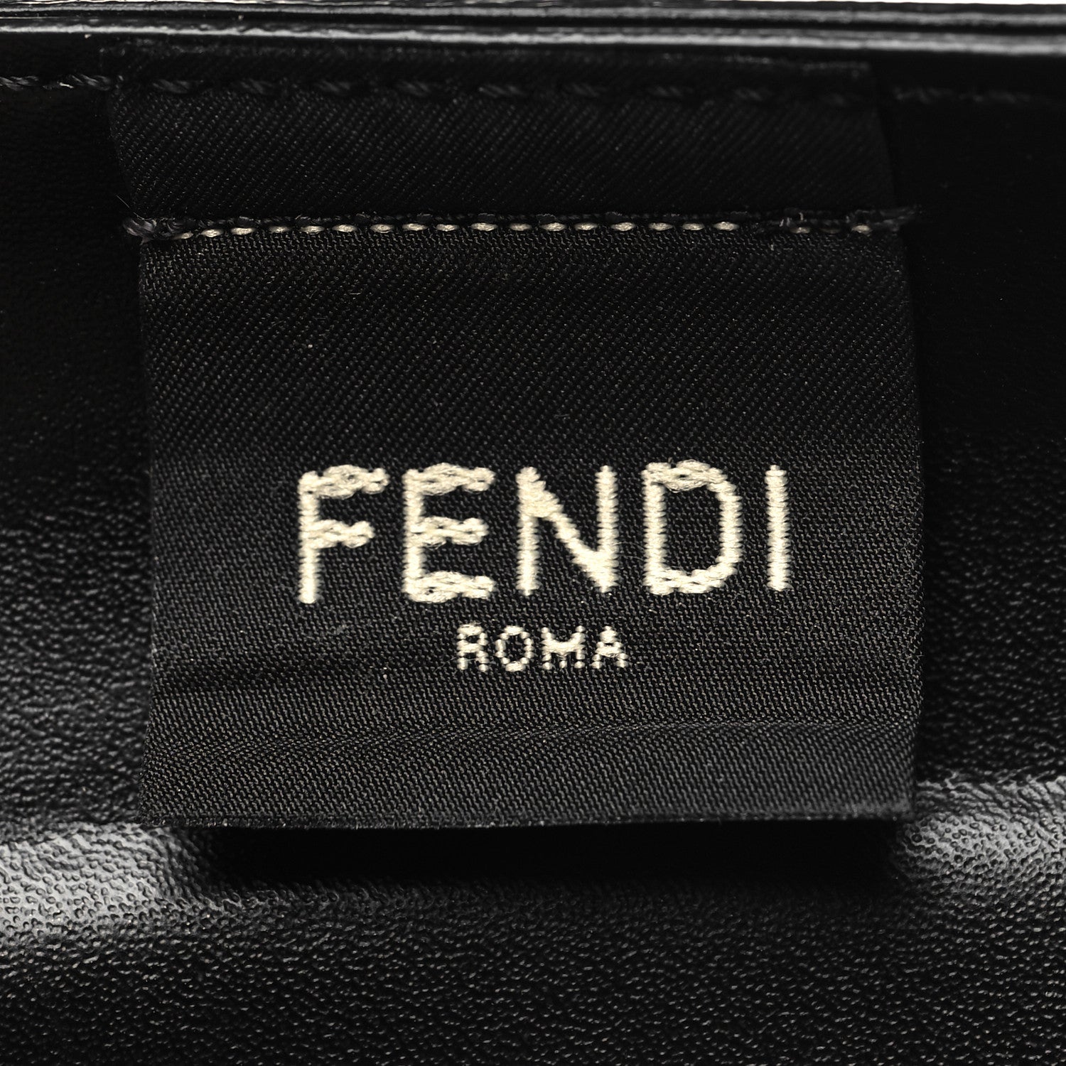 Fendi Recycled Plastic Vitello Liberty Matte Medium Fendi Basket Black Miele Scuro 6 of 12