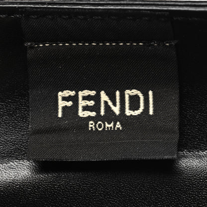 Fendi Recycled Plastic Vitello Liberty Matte Medium Fendi Basket Black Miele Scuro 6 of 12