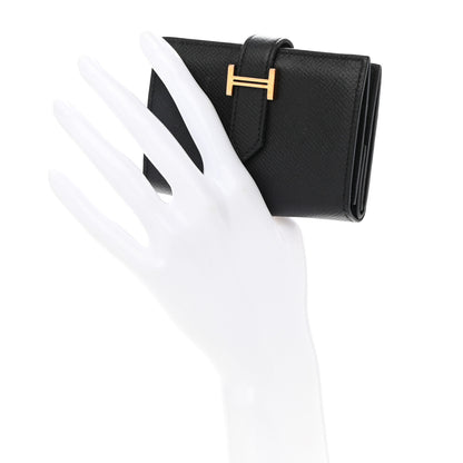 Hermes Epsom Mini Bearn Wallet Black 2 of 8