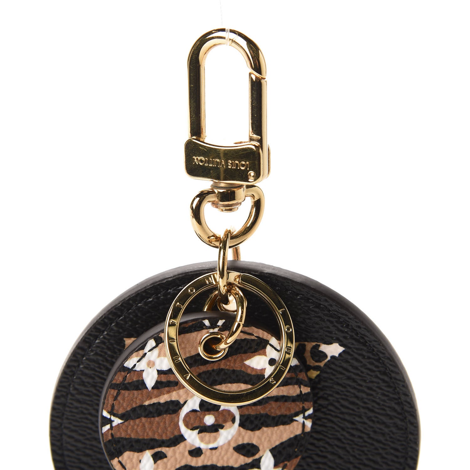 Louis Vuitton Monogram Giant Jungle Bag Charm Key Holder Black 4 of 6