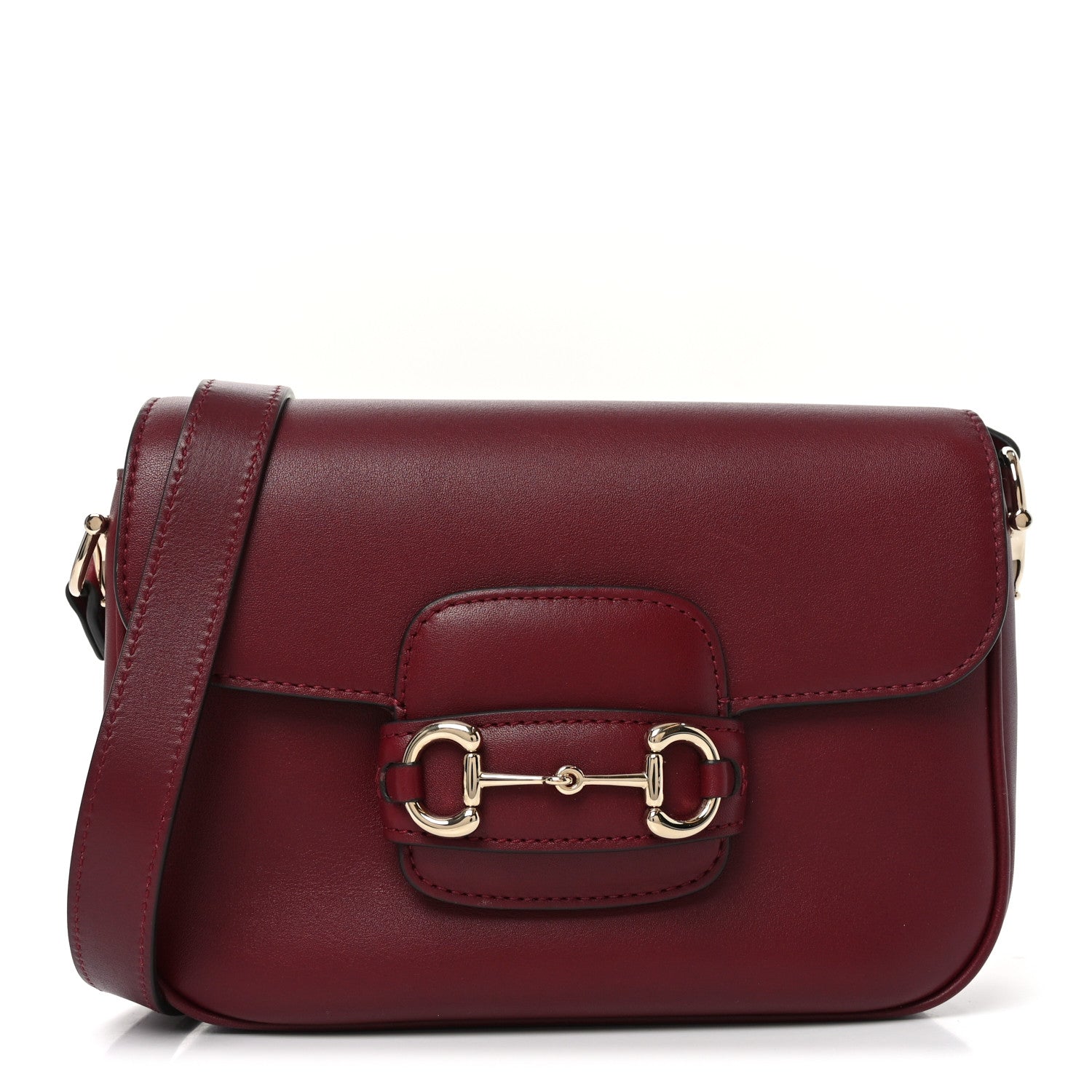 Gucci Arabella Calfskin Horsebit 1955 Soft Small Shoulder Bag Rosso Ancora 1 of 9