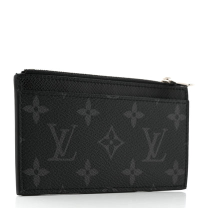 Louis Vuitton Monogram Eclipse Taiga Coin Card Holder 3 of 6