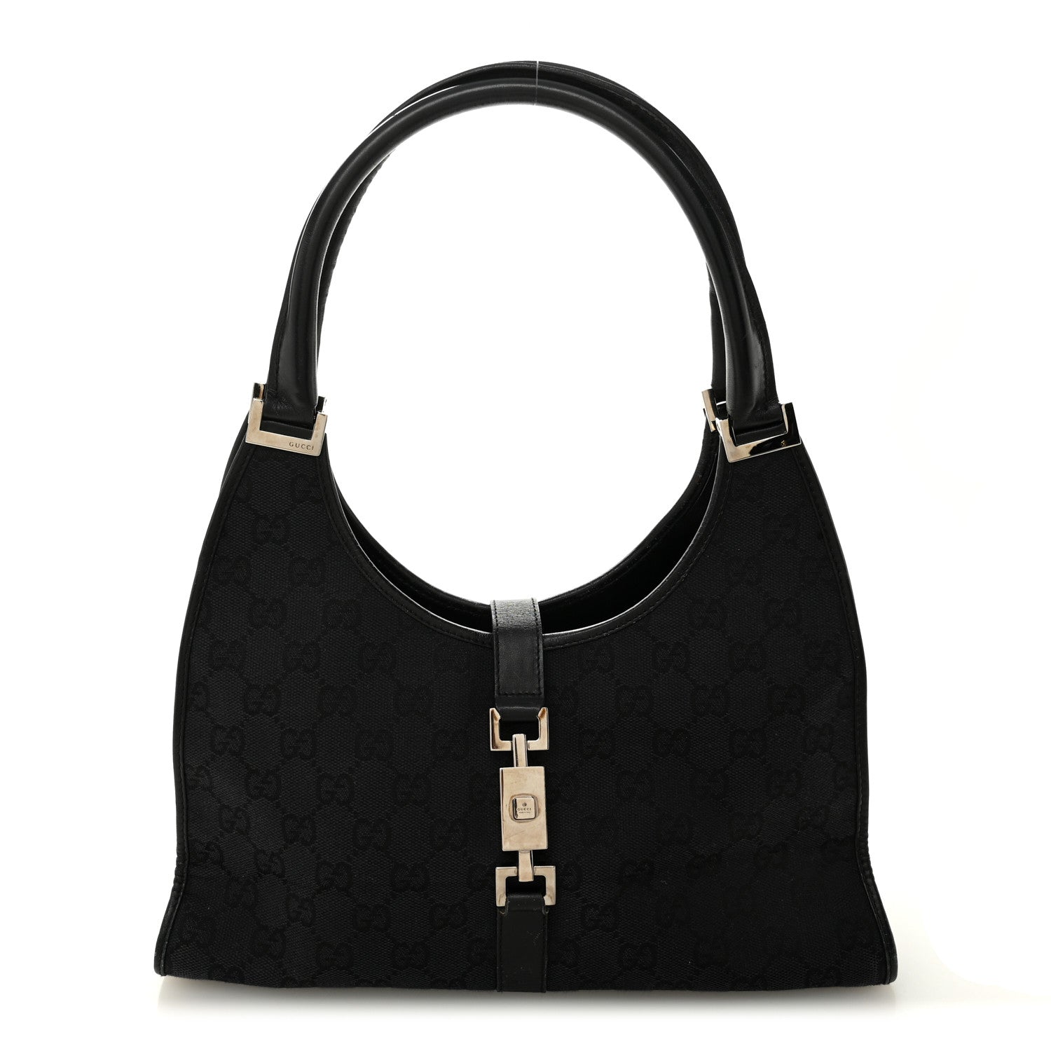 Gucci Monogram Bardot Shoulder Bag Black 1 of 13