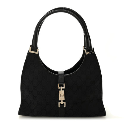 Gucci Monogram Bardot Shoulder Bag Black 1 of 13
