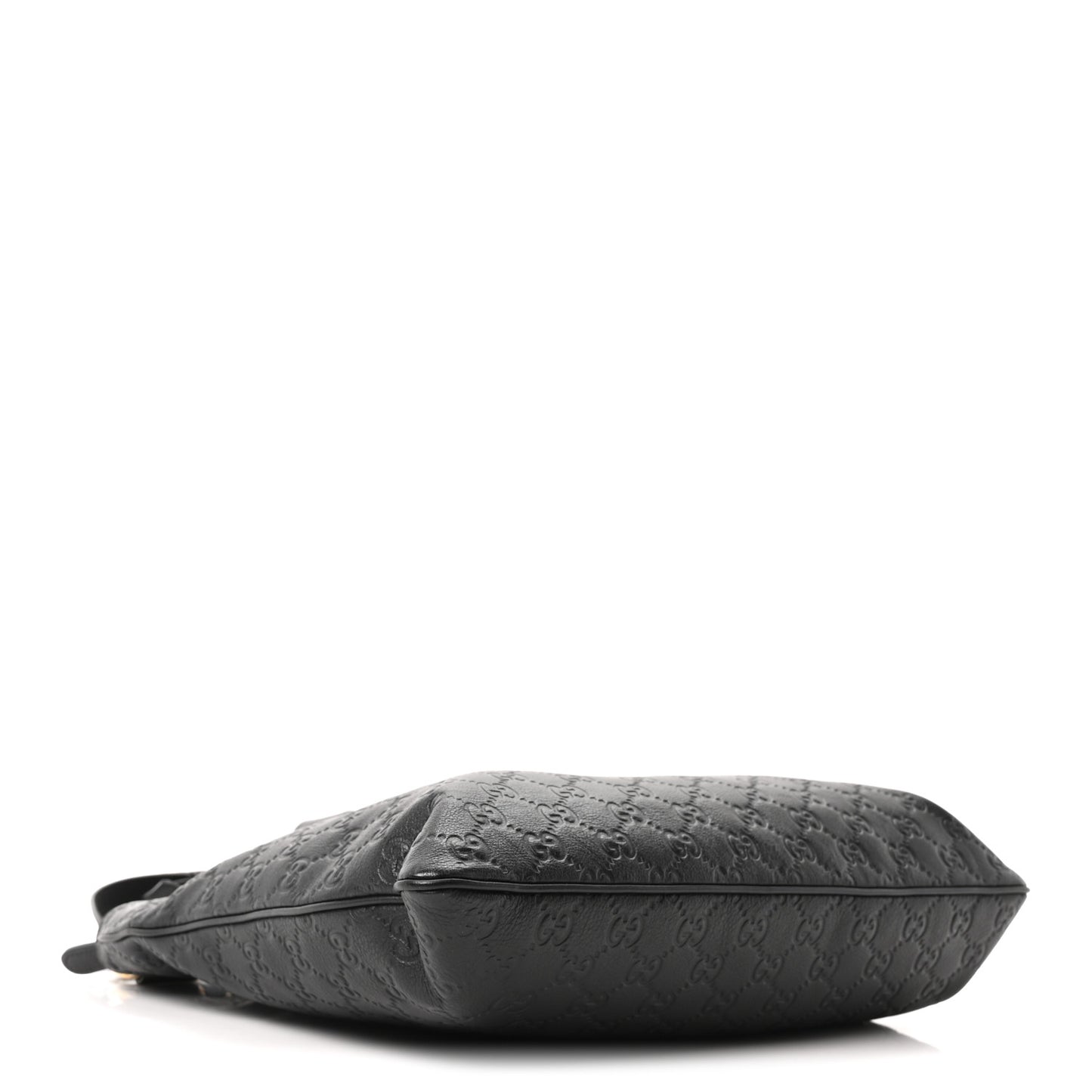 Guccissima Medium Flat Messenger Bag Black