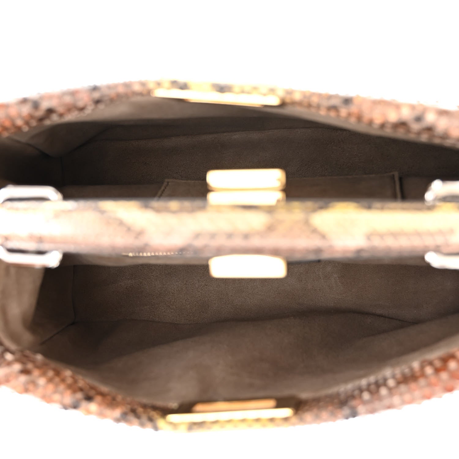 Fendi Snakeskin Mini Peekaboo Iconic Satchel 5 of 10