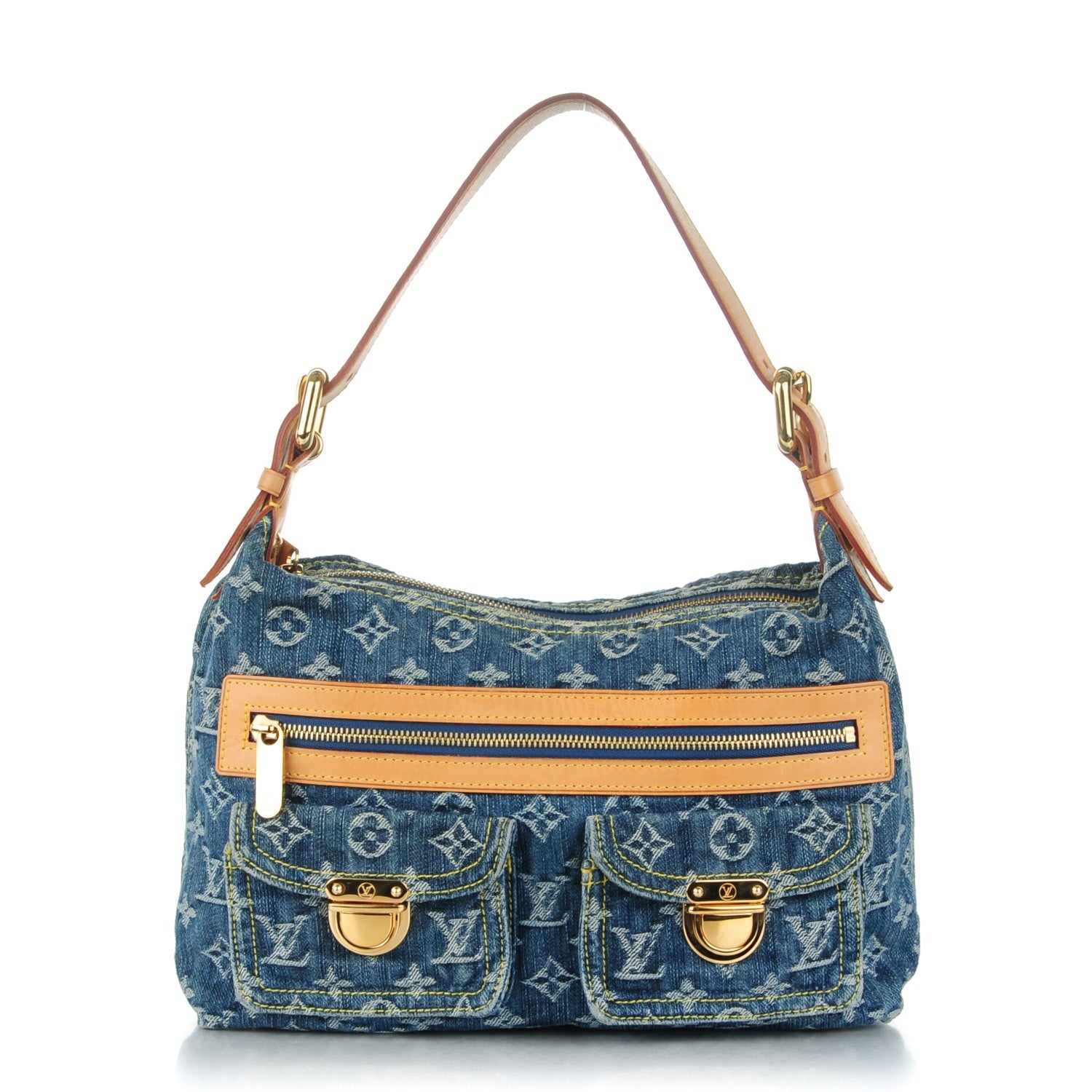 Louis Vuitton Monogram Denim Baggy PM Blue 1 of 11