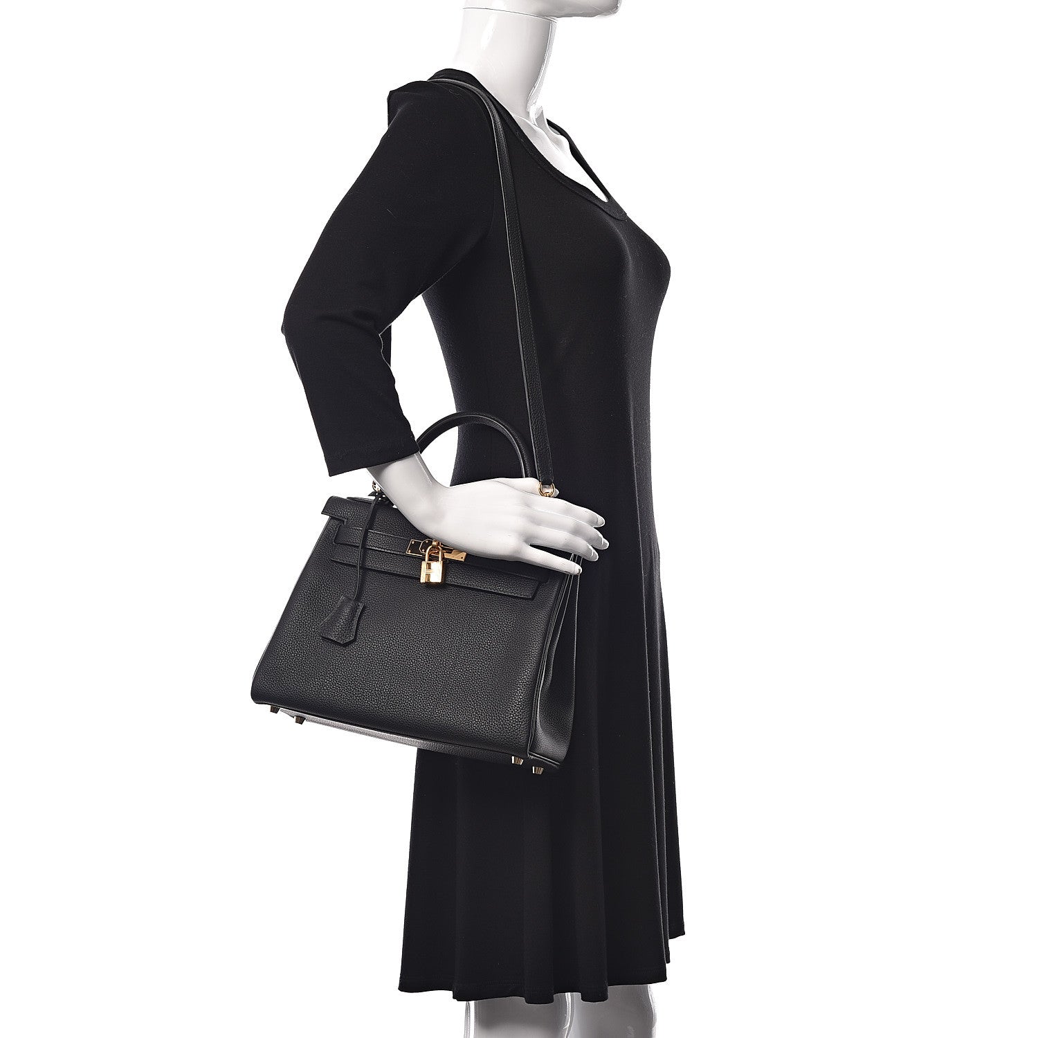 Hermes Togo Kelly Retourne 28 Black 2 of 38