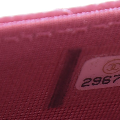 Chanel Caviar Quilted Flap Card Holder Wallet Pink 7 of 10