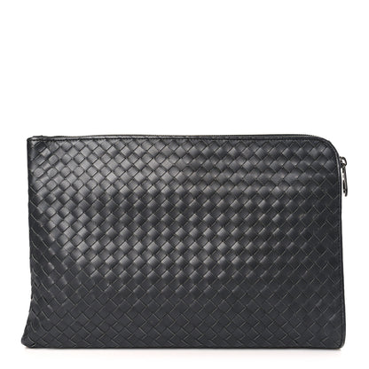 Bottega Veneta Nappa Intrecciato Document Case Grey 1 of 9