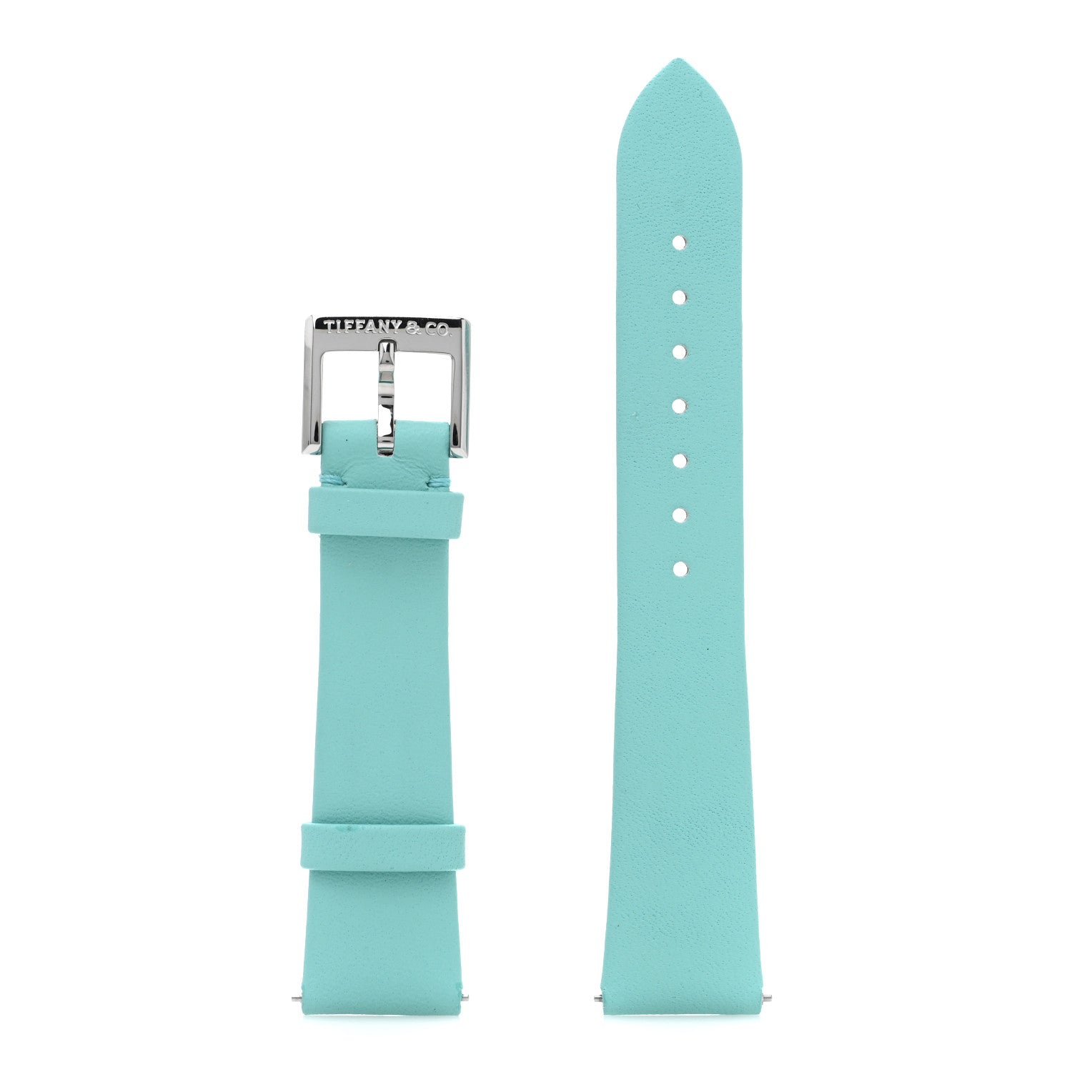 Tiffany Stainless Steel Calfskin 22mm East West 2-Hand Quartz