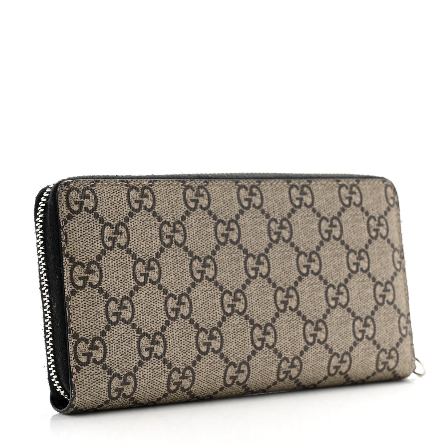 GG Supreme Monogram Bee Zip Around Wallet