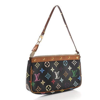 Louis Vuitton Monogram Multicolor Pochette Accessories Black 3 of 18