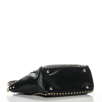 Valentino Garavani Vitello Small Rockstud Tote Black 4 of 6