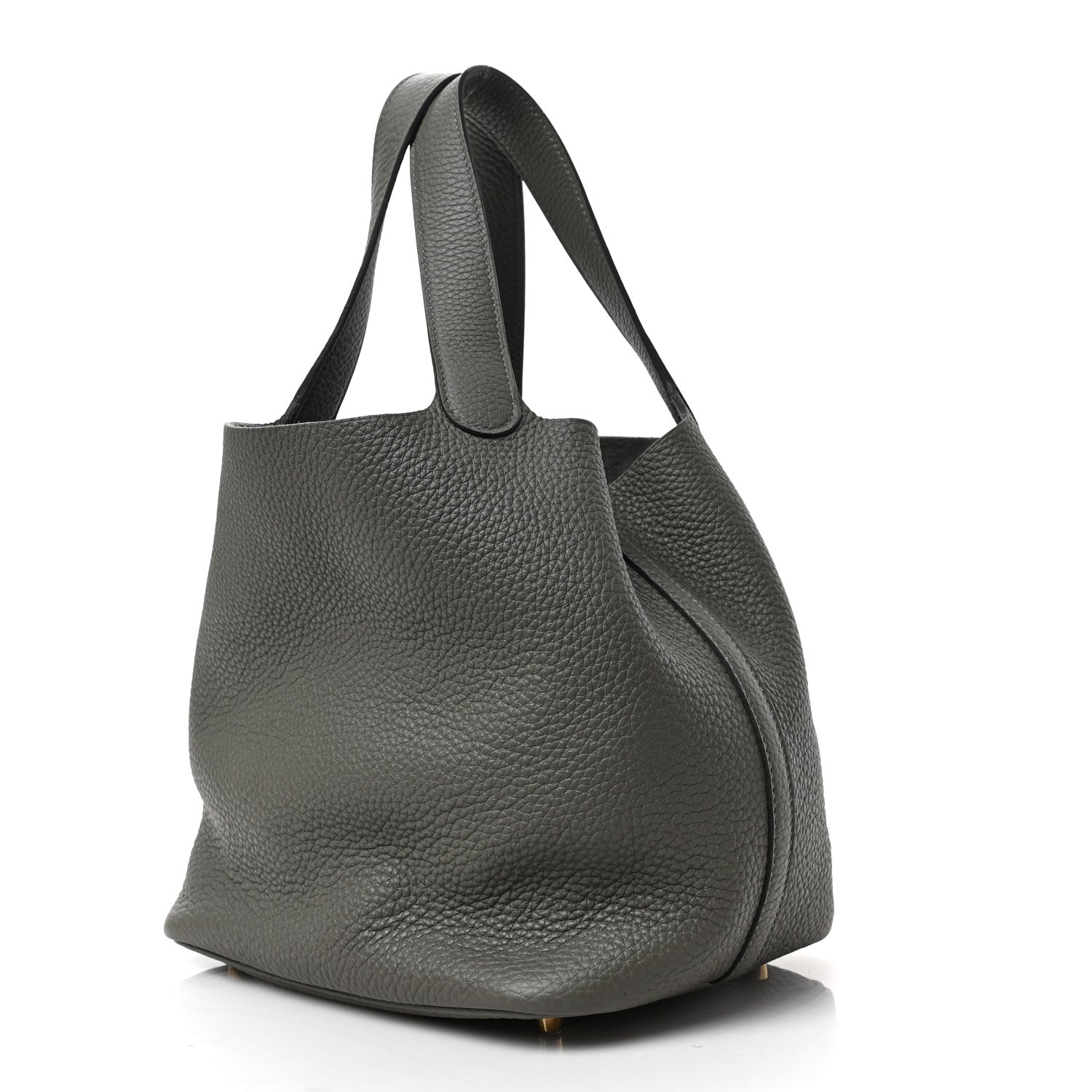 Hermes Taurillon Clemence Picotin Lock 22 MM Gris Meyer 3 of 9