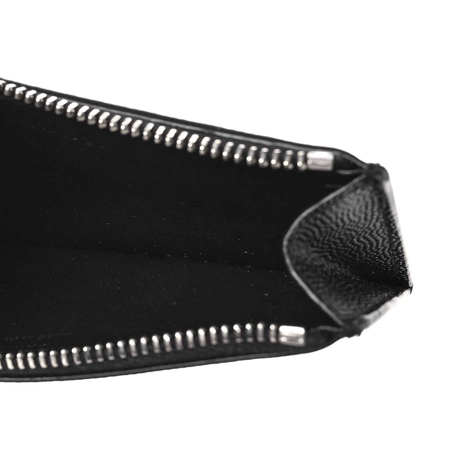 Saint Laurent Grained Calfskin 5 Fragments Zip Pouch Card Holder Black 5 of 9