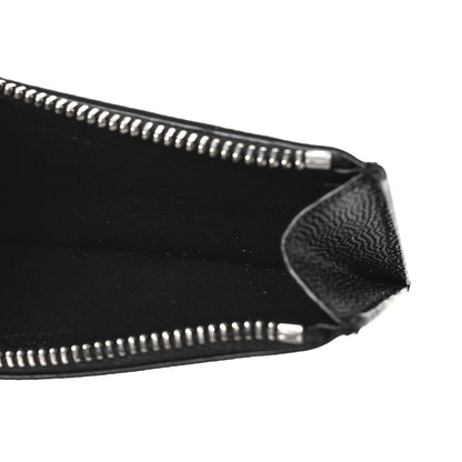 Saint Laurent Grained Calfskin 5 Fragments Zip Pouch Card Holder Black 5 of 9
