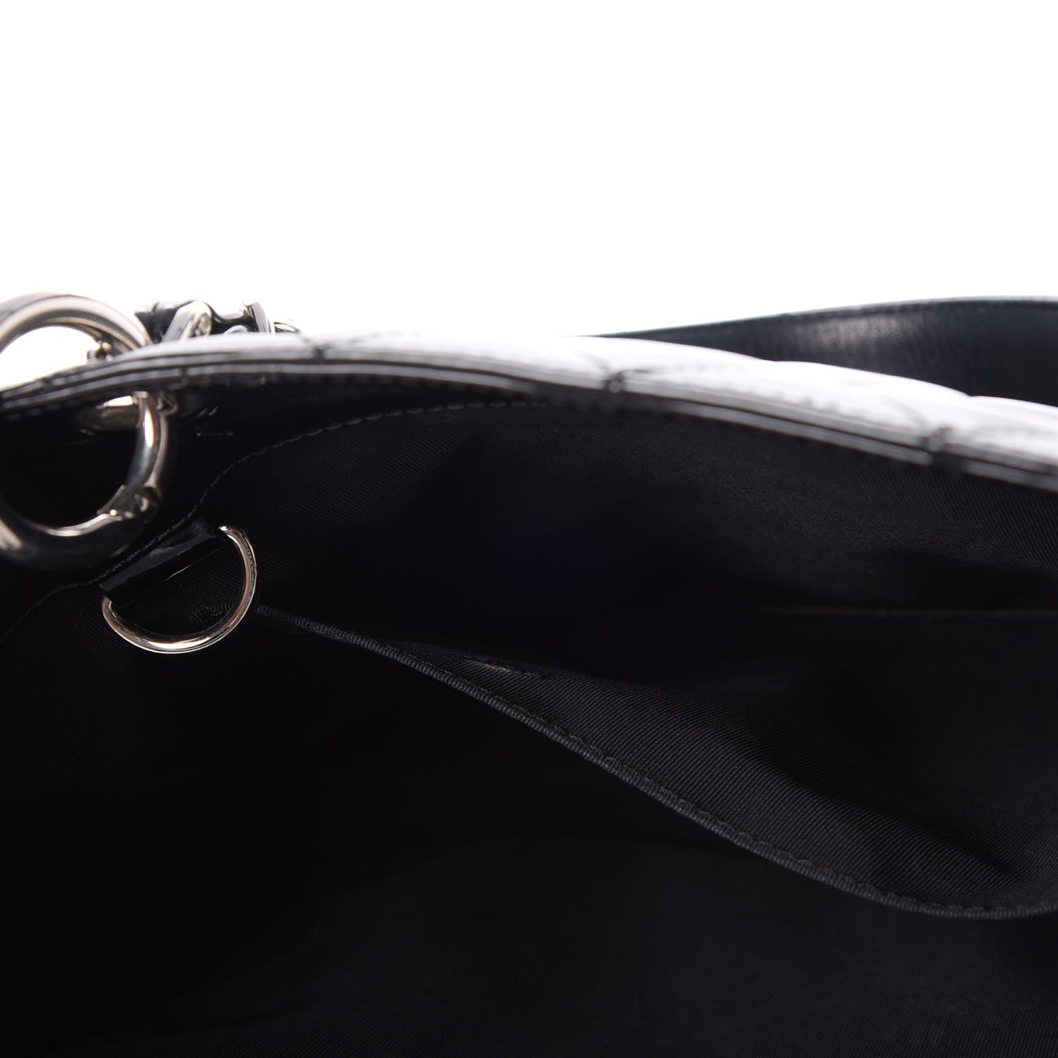 Chanel Patent Quilted Grand Shopping Tote GST Black 9 of 16