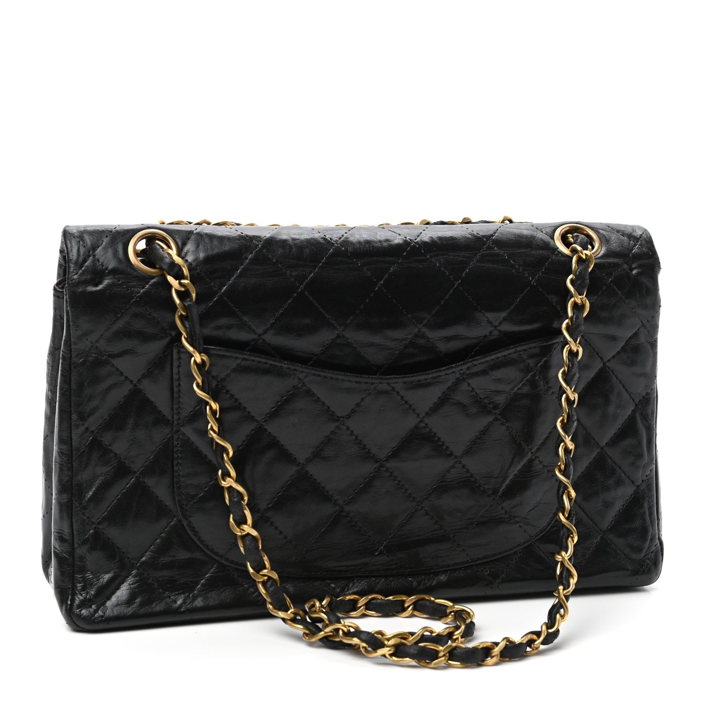 Aged Calfskin Quilted 2.55 Reissue 225 Flap Black