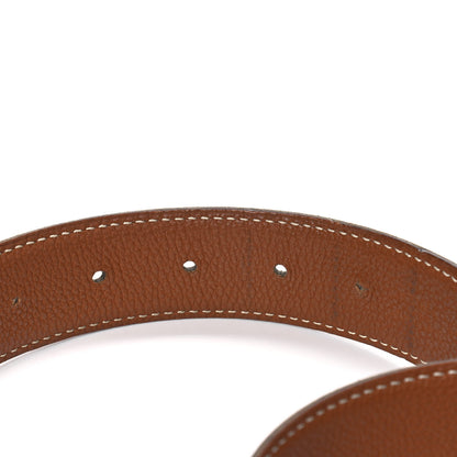 Hermes Box Togo 32mm Belt Strap 75 Black Gold 7 of 9