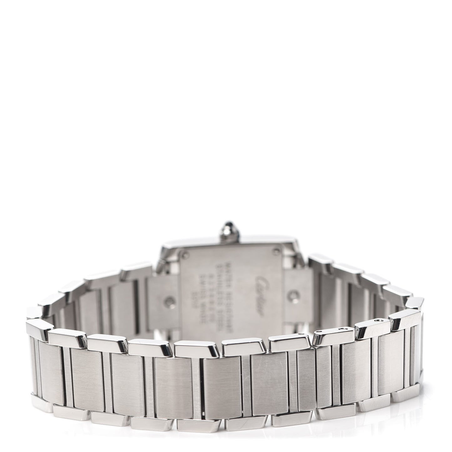 Stainless Steel Diamond Bezel 20mm Tank Francaise Quartz Watch