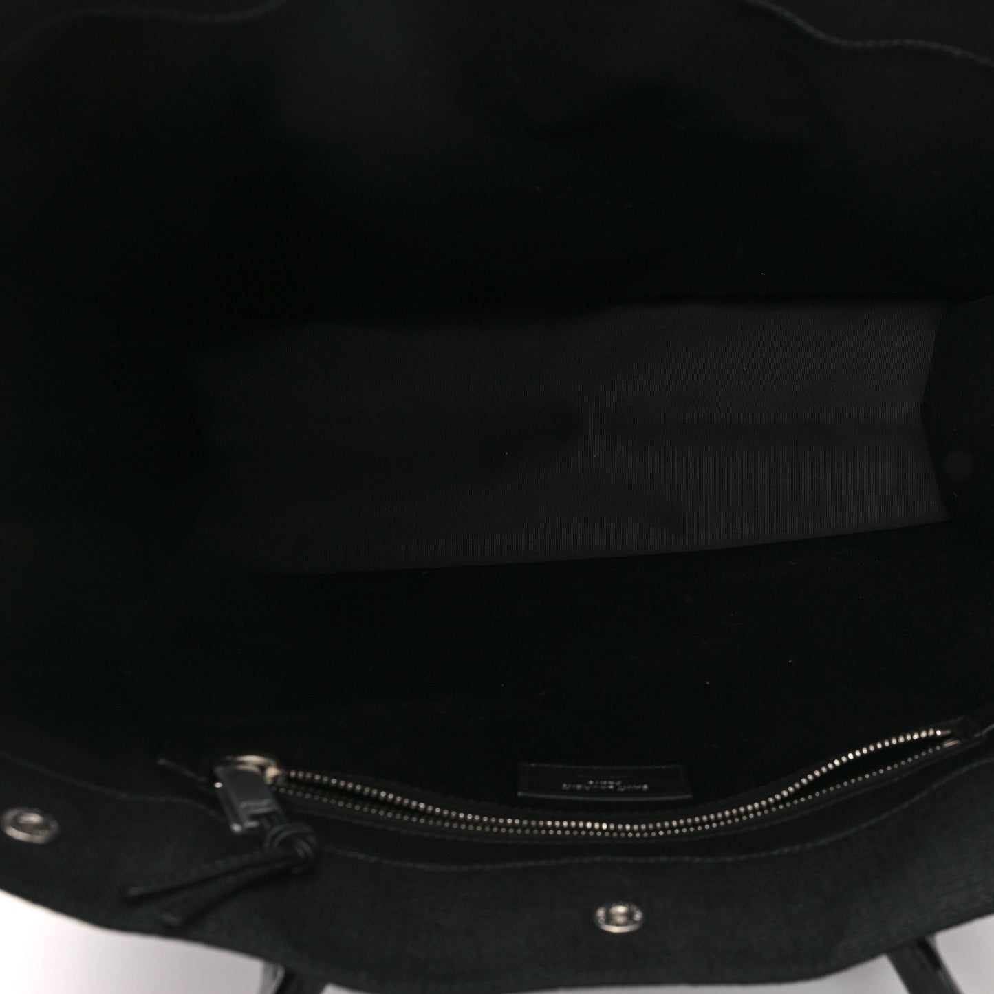 Raffia Linen Calfskin Rive Gauche Tote Black