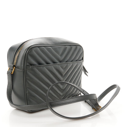 Saint Laurent Calfskin Matelasse Monogram Lou Camera Bag Dark Smog 3 of 10