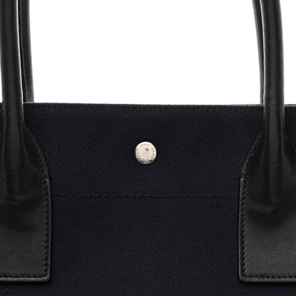 Saint Laurent Linen Calfskin Rive Gauche Tote Navy 7 of 9