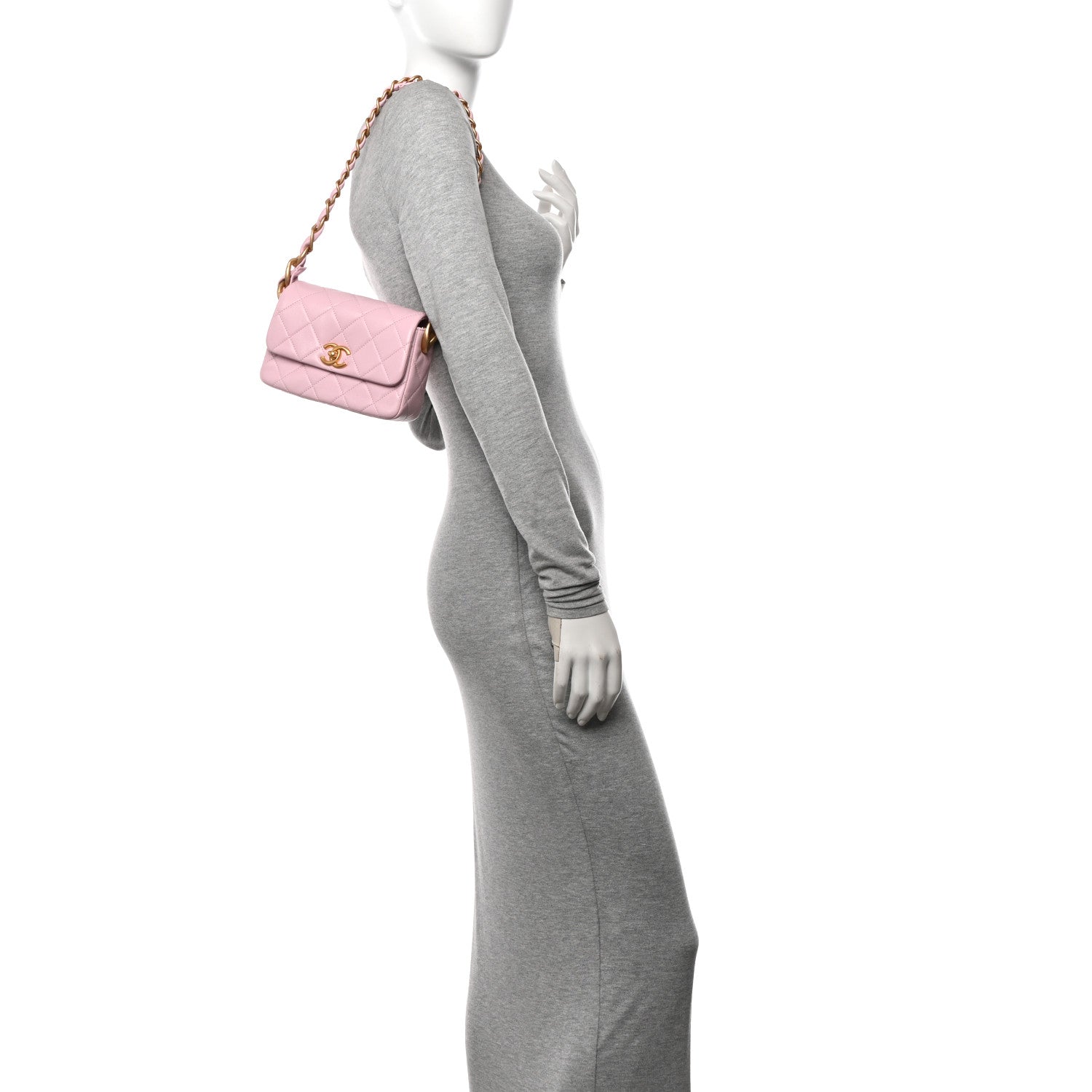 Chanel Lambskin Quilted Mini Flap Light Pink 2 of 11