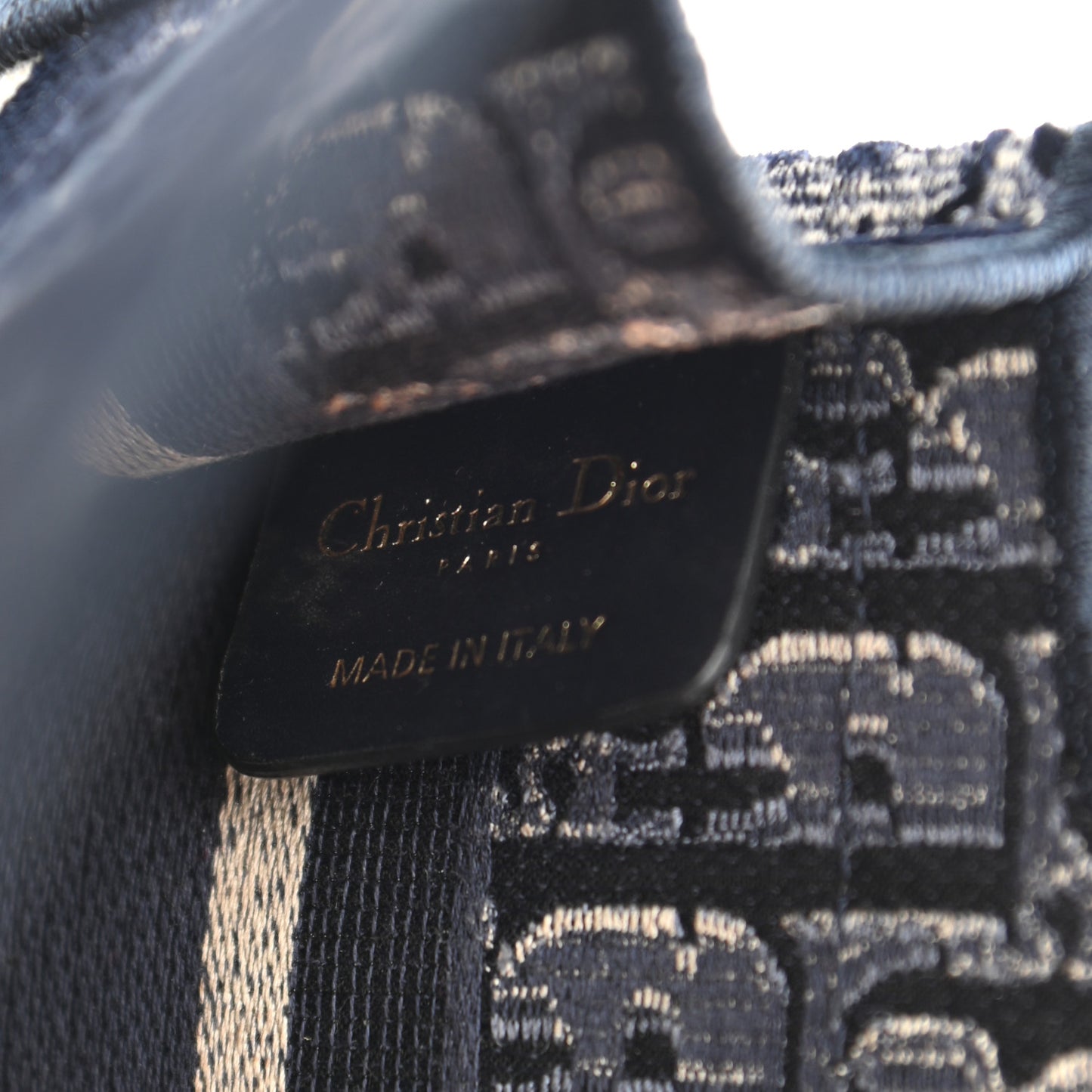 Velvet Oblique Embroidered Mini Book Tote Blue