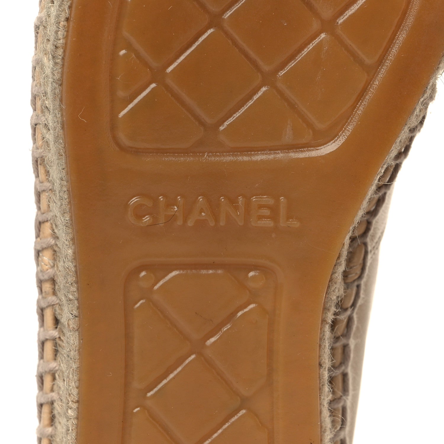 Chanel Lambskin CC Espadrilles 36 Beige Black 6 of 9