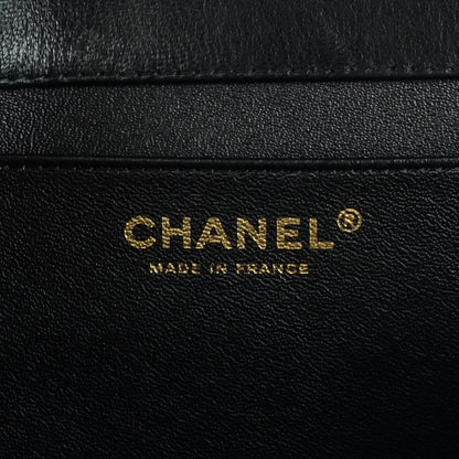 Chanel Lambskin Quilted Clutch With Chain Flap Black 7 of 9