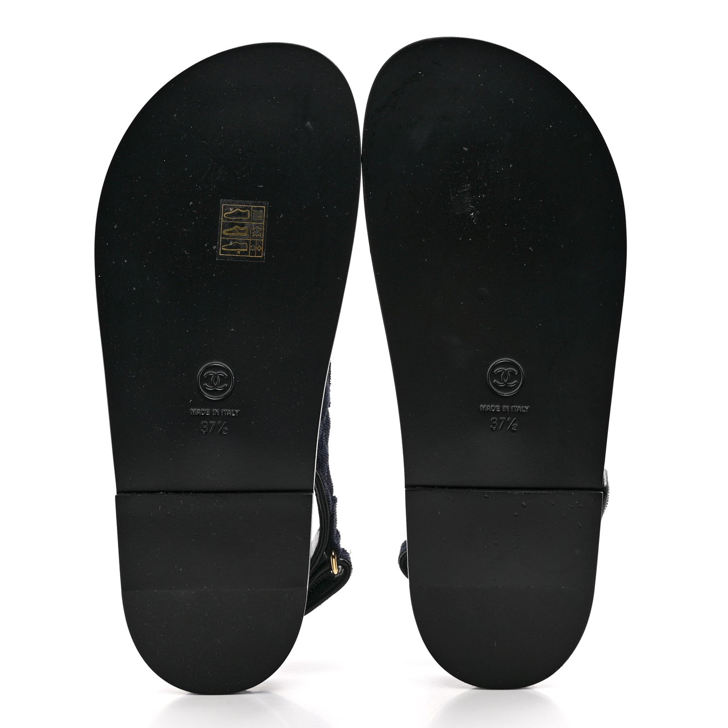 Velvet Velcro Dad Sandals 37.5 Navy Blue