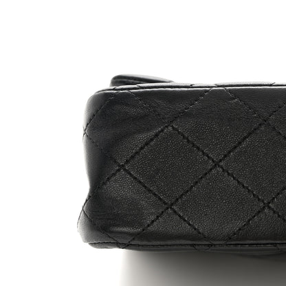 Chanel Lambskin Quilted Medium Double Flap Black 15 of 16