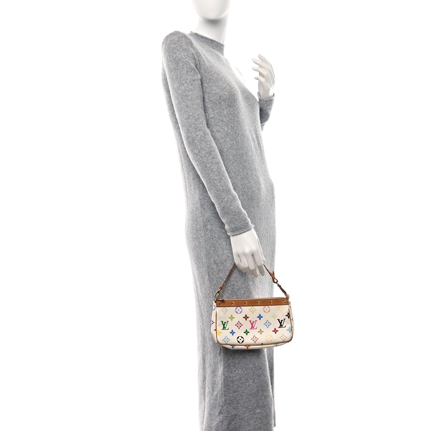 Monogram Multicolor Pochette Accessories White