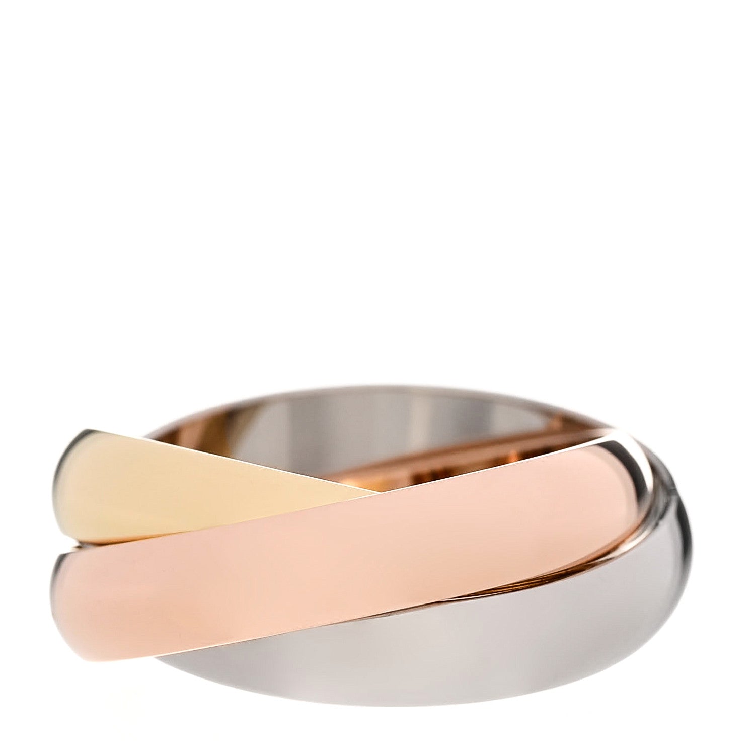 Cartier 18K Pink Yellow White Gold Classic Trinity Ring 48 4.5 3 of 6