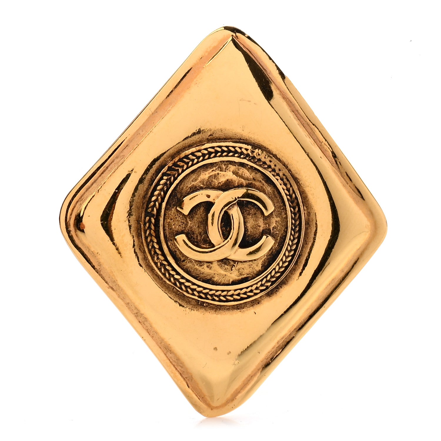 Chanel Metal CC Brooch Gold 1 of 4