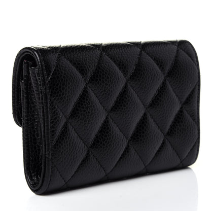Chanel Caviar Quilted Flap Card Holder Black 2 of 4