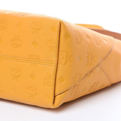 MCM Calfskin Ottomar Monogram Medium Klara Hobo Golden Mango 9 of 10