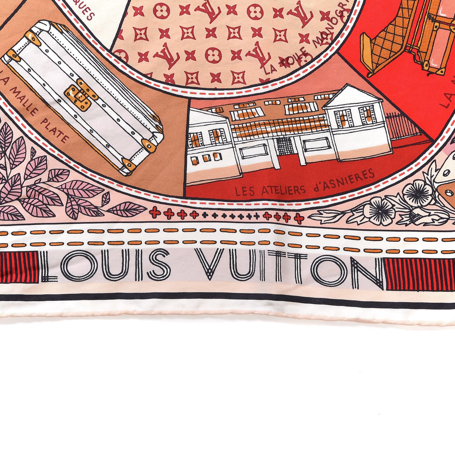 Louis Vuitton Silk Jeu De Louis Square Scarf Beige 4 of 7