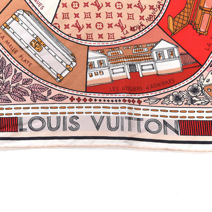 Louis Vuitton Silk Jeu De Louis Square Scarf Beige 4 of 7