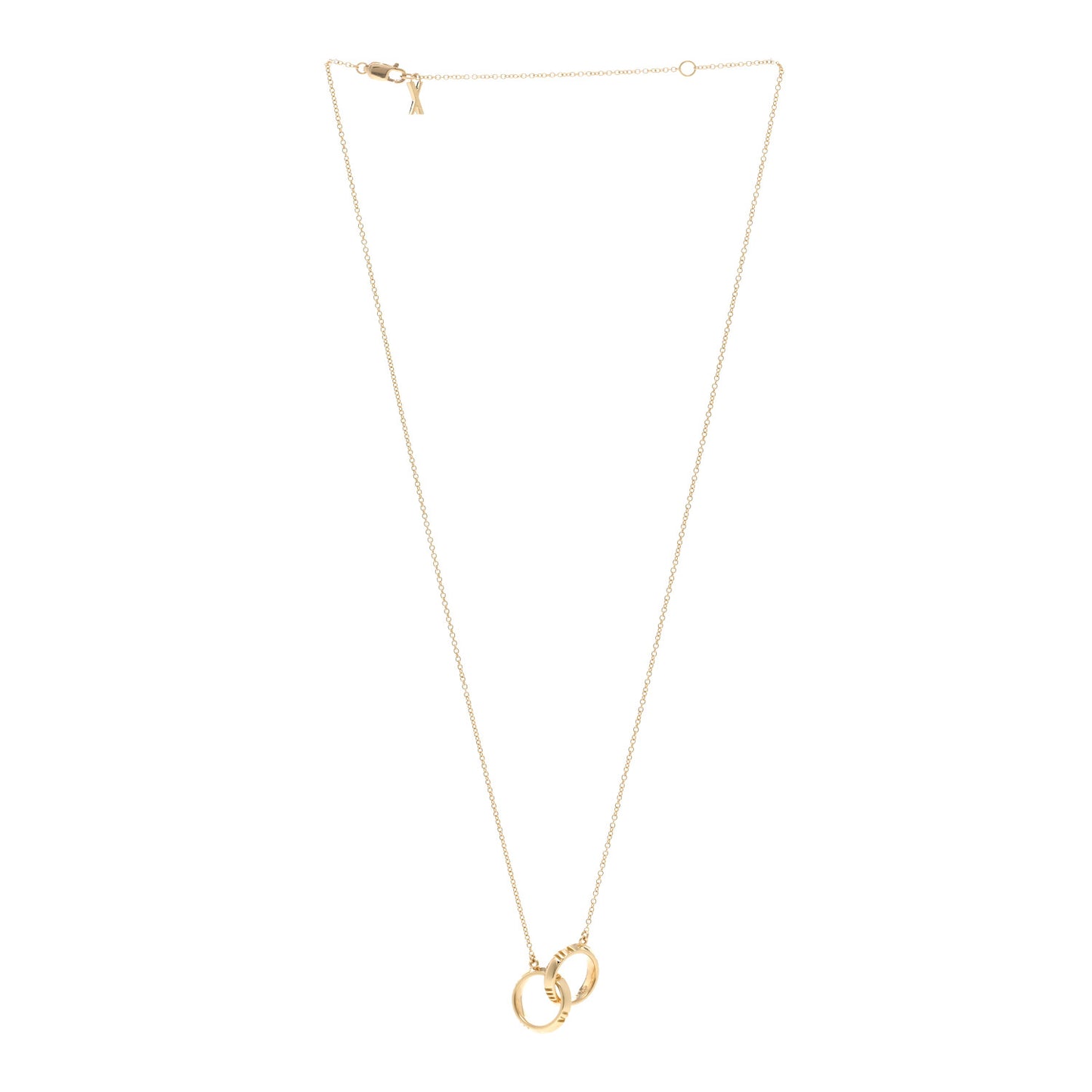 18K Yellow Gold Interlocking Atlas Open Pendant Necklace