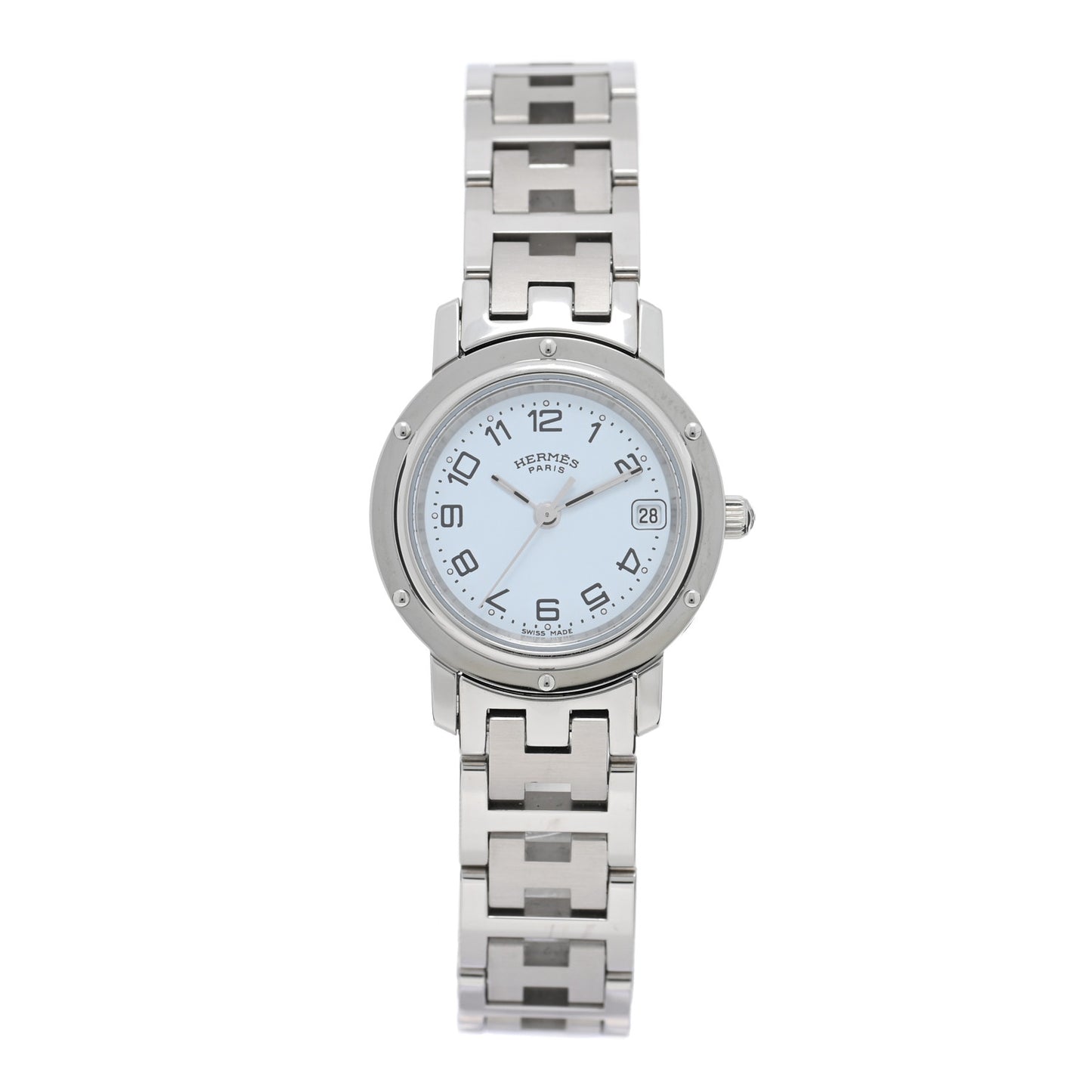 Stainless Steel 24mm Clipper Quartz Watch White