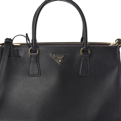 Prada Saffiano Medium Galleria Double Zip Tote Black 7 of 9