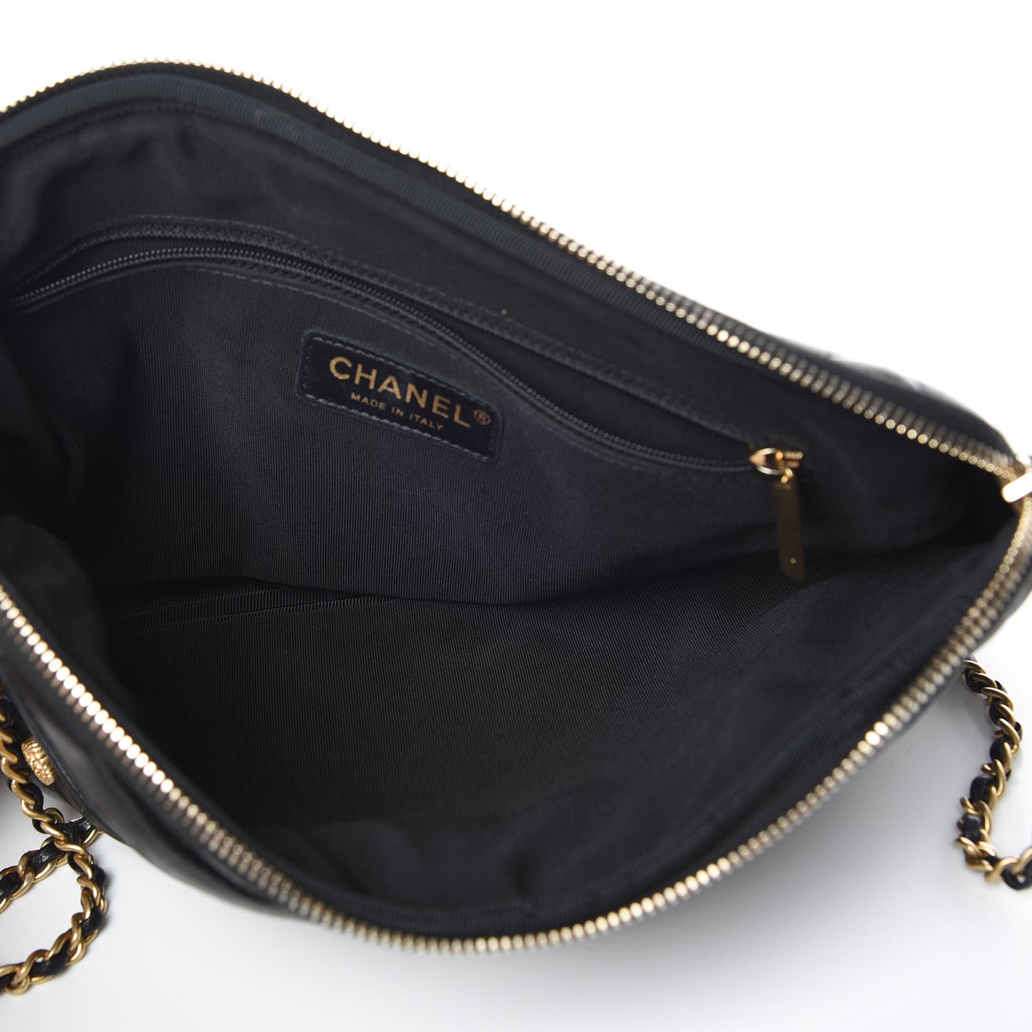 Calfskin Quilted Small Girl Shoulder Bag Black