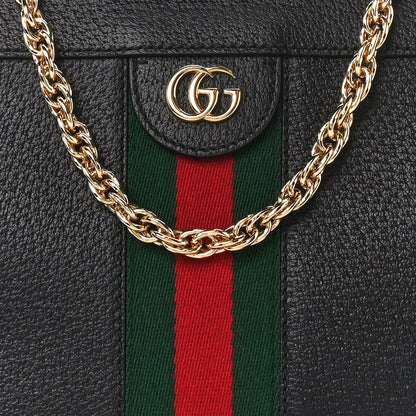Gucci Calfskin GG Web Small Ophidia Chain Shoulder Bag Black 9 of 11
